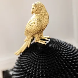 Kare Deko Dose Parrot 40 x 26 x 26 cm 1-tlg. schwarz/gold