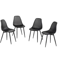 hardin 1fachgut Esszimmerstuhl Kunststoff Metall schwarz 4er Set