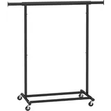 Songmics Rollgarderobe schwarz Metall 92,0 - 132,0 x 160,0 cm
