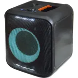 Nedis Bluetooth-Party-Lautsprecher max. Batteriespielzeit: 5 Std 150 W Tragegriff - Partylicht - Verknüpfbar - Equalizer - Orange/Schwarz