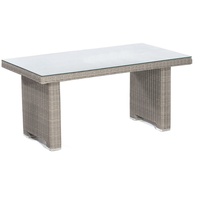Sonnenpartner Dining-Tisch Residence 140x80 cm Aluminium mit Polyrattan stone-gr