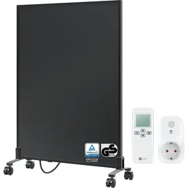 bringer-germany Bringer Infrarotheizung Standgerät - 300 Watt - Energiesparend - Mobile Elektroheizung mit Standfüßen auf Rollen, Thermostat und Fernbedienung - 5 Jahre Garantie, TÜV - Deutsche Qualitätsmarke