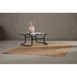 P & B Flachwebeteppich, Beige, Textil, Uni, rechteckig, 200x300 cm, Oeko-Tex® Standard 100, leicht zusammenrollbar, Teppiche , Böden, Teppiche, Webteppiche