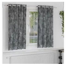 vidaXL Samtvorhänge mit Vorhängen 2 pcs Grau 175 x 140 cm Samt