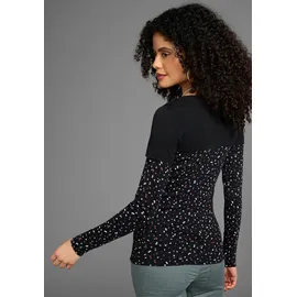 KangaROOS 2-in-1-Langarmshirt in schwarz, | Gr. 52/54,