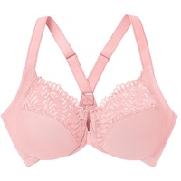 GLAMORISE WonderWire-Vorderverschluss-BH mit T-Rücken - Sanftes Pink Unterwäsche Damen