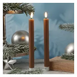 283 Mia LED Stabkerzen 24 cm karamell 2 St.
