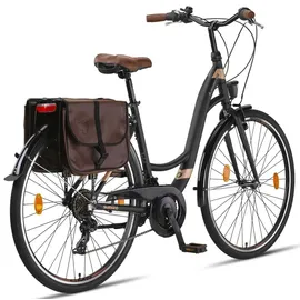 licorne bike gmbh Stella Plus 28 Zoll RH 0 cm Unisex schwarz