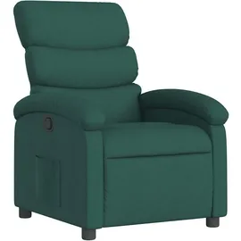 vidaXL Relaxsessel Modell 36 Polyester 55,4 x 99,5 x 74,3 cm Dunkelgrün mit Liegeposition