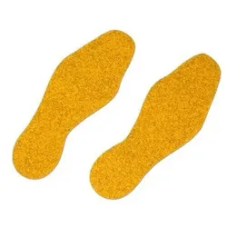m2-AntirutschbelagTM, Hinweismarkierung, Public 46, gelb, Schuhform,95 x 265 mm (1Paar),VE=10 St