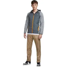 JACK & JONES Multi Quilted Jacke Grey Melange / Set In Sleeves M