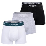 Lacoste Boxershorts, 3er Pack - Trunks, mit Label-Details im 3er-Pack, Weiss, S