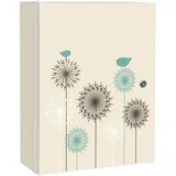 Banjado XXL Medizinschrank Abschliessbar 35x46x15cm Arzneischrank Weiß Aus Metall Mit Motiv Kugelfontänen