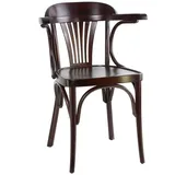 pemora Holzstuhl Bugholzstuhl mit Armlehnen CLASSICO S44 in nussbaum dunkel braun