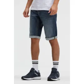 Camp David CAMP DAVID, Herren, Gr. 38, Kurz, tiefblau, Denim/Jeans, Material: 72% Baumwolle, 27% Polyester, 1% Elasthan, Zusatz: Enthält nichttextile Teile tierischen Ursprungs (Badge), unifarben, regular fit, Jeans Jeansshorts, mit Turn-Up Saum