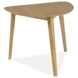 Feldmann-Wohnen Esstisch Karl (dreieckiger Esstisch aus Mitteldichter Faserplatte (MDF), moderner Esstisch in einer harmonischen Farbe), 90x80x75cm Eiche braun