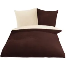 Gözze Superflausch schokobraun/wollweiß 135 x 200 cm + 80 x 80 cm