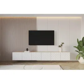 altdecor VIRA Lowboard 300 cm Weiß Holz