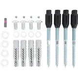 GAH Alberts Alberts Schrauben-Set zur Befestigung von Fenstergittern auf Fassaden verzinkt | Typ 10/100/M8 | 4er Set