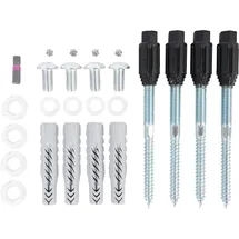 GAH Alberts Alberts Schrauben-Set zur Befestigung von Fenstergittern auf Fassaden verzinkt | Typ 10/100/M8 | 4er Set