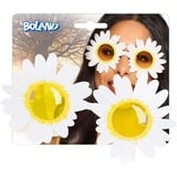 Boland 44542 - Party Brille Daisy für Erwachsene, Brille mit Blumen, Spaßbrille, Margeriten, Gänseblümchen, Hippie, Flower Power, Karneval, Fasching, Fastnacht, Mottoparty