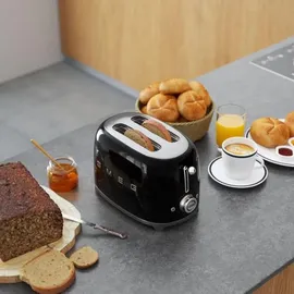 Smeg TSF01BLEU Schwarz / Hochglanz