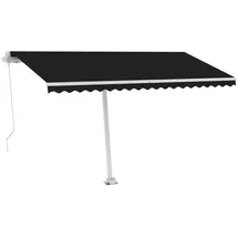 vidaXL Standmarkise Einziehbar 400 x 300 cm grau