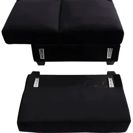 MCW Sofa mit Ottomane, Couch Sofa Gästebett, Schlaffunktion Stauraum 217x145cm ~ Bettsofa, H47