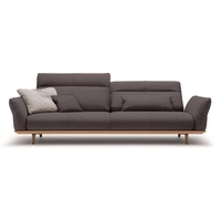 hülsta sofa 4-Sitzer hs.460, Sockel in Eiche, Füße Eiche natur, Breite 248 cm grau