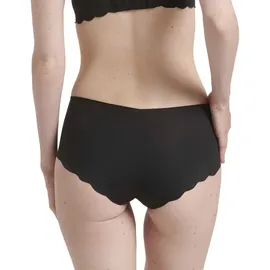 SLOGGI Damen Shorts, 2er Pack - Zero Microfibre 2.0 Shorts, Mikrofaser, einfarbig Schwarz L