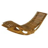 Ergonomische Schwungliege Saunaliege aus Akazienholz - FSC® zertifiziert