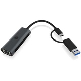 ICY BOX IB-LAN301-C3 USB Type-A oder Type-C® zu 2.5 Gigabit Ethernet LAN Adapter
