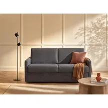 vente-unique Schlafcouch Polyester 3-Sitzer Grau