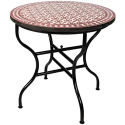 Marokkanischer Mosaiktisch Albaicin Bordeaux Natur 100cm - Handarbeit