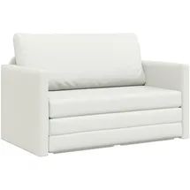 vidaXL Schlafcouch Kunstleder 2-Sitzer Weiß