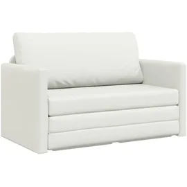 vidaXL Schlafcouch Kunstleder 2-Sitzer Weiß