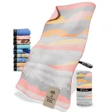 NirvanaShape Strandtuch XXL - Strandhandtuch mit über 32 Strand-Muster - schnelltrocknende Mikrofaser Badetuch, Microfaser Handtuch, Badehandtuch - 200 x 90 cm