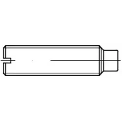 DIN 417 Gewindestift mit Zapfen und Schlitz, 14H M10x25 HP
