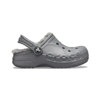 Crocs Unisex Kinder Baya Lined Clog T Holzschuh, Charcoal/Charcoal