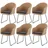 Juskys Cody Korbsessel 59 x 59 x 108 cm beige 6 St.
