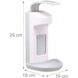 Relaxdays Seifenspender 500ml Grau