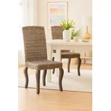 moebel-direkt-online Rattanstuhl Tobias (2 St), 2er-Set (2 Stühle) grau