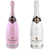 Brut Dargent Ice Rose Pinot Noir Demi-Sec Halbtrocken (1 x 1.5 l) & Ice Chardonnay Méthode Traditionnelle HalbTrocken Sekt (1 x 0.75 L)