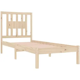 vidaXL Massivholzbett 90 x 200 cm Braun