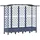 vidaXL Hochbeet mit Rankgitter und Dach 203,5 x 40 x 129 cm Grau