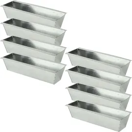 ideoon garden Premium Pflanzkasten 39 x 14 x 9 cm Silber