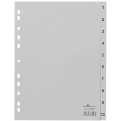 DURABLE Ordnerregister A4 nummeriert - 10-teilig - grau