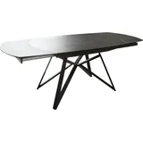 DeLife Carlow 130/200x95 cm Keramik Grau Metall ausziehbar