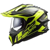 LS2 MX701 Explorer Alter Matt Motocross Helm, schwarz-orange, Größe XS für Männer