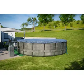Summer Waves Elite Pool 549 x 132 cm Rattanoptik grau